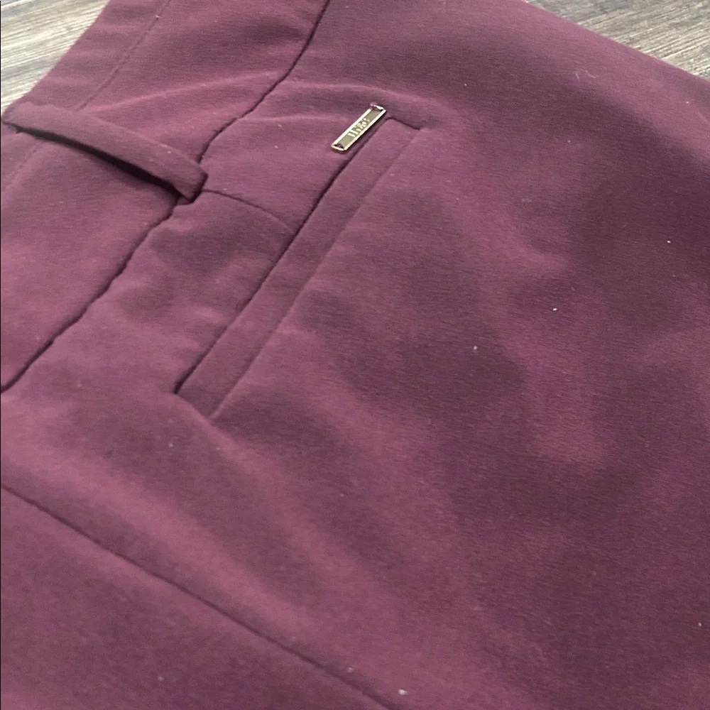 NY&Co 7th Avenue Dress Pants Women’s 14 Tall Burgundy- 36 in inseam - Picture 5 of 5